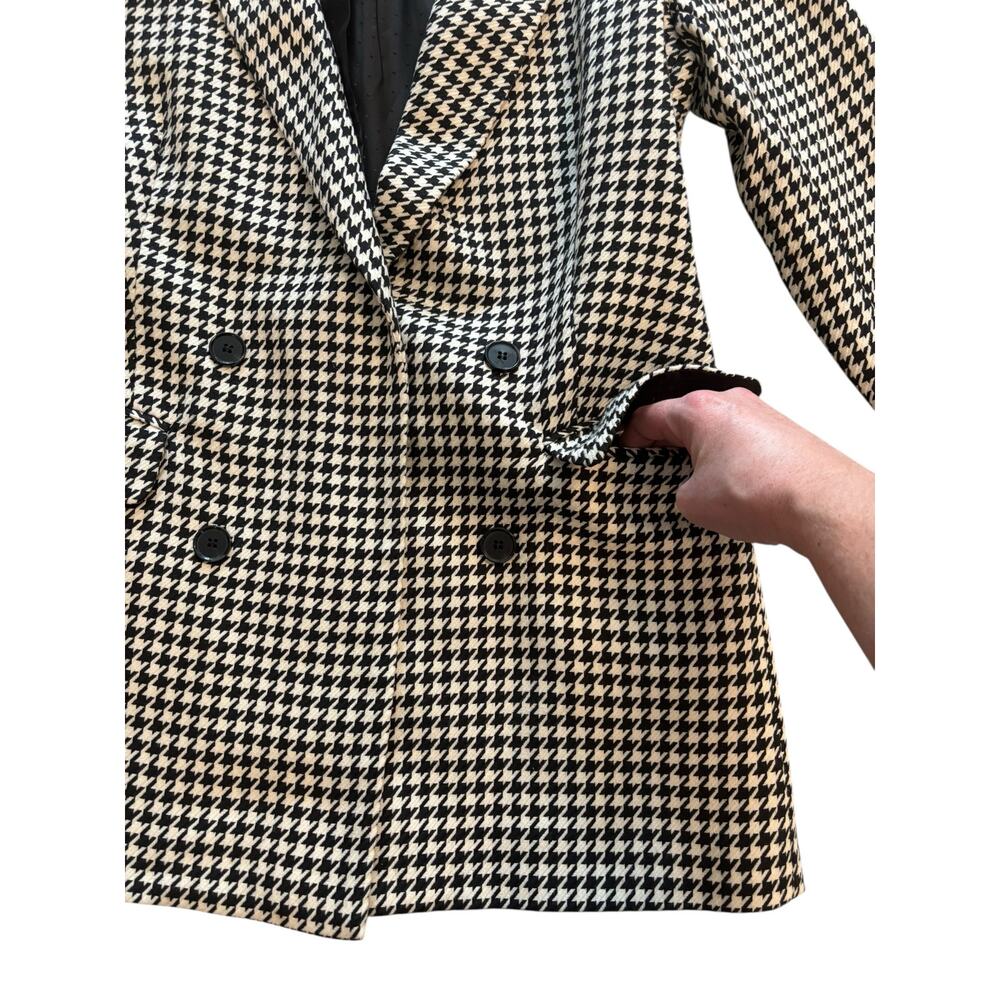 STAUD GINGHAM COTTON BLEND BLAZER NWOT SIZE LARGE - Picture 4 of 12